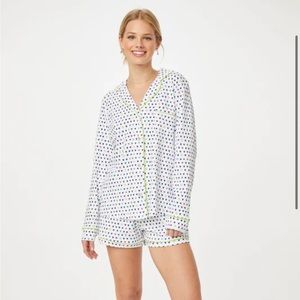 NWT Roller Rabbit Pop Hearts Paola Polo Pajama Sz M